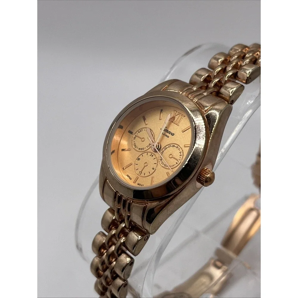 Geneva Platinum Women's Rose Gold Quartz Watch 7